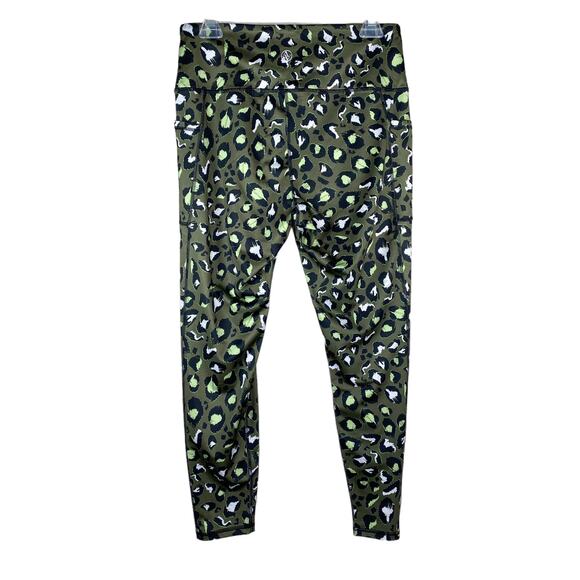 Adrienne Vittadini Leopard Print Ankle Length Activewear Leggings Large NWOT - Picture 2 of 10